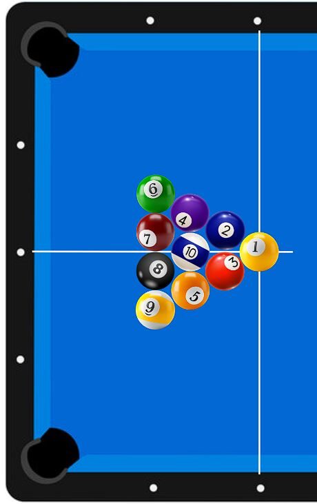 Colocar bolas pool 10 ball