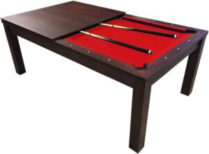 Mesa de billar convertible en mesa de comedor