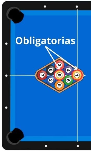 Colocar bolas pool 9 ball